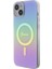 iPhone 15 Uyumlu Kılıf Guess Orjinal Lisanslı Magsafe Şarj Özellik Yazı Logolu Iridescent Kapak Mor 3