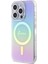 iPhone 15 Pro Uyumlu Kılıf Guess Orjinal Lisanslı Magsafe Şarj Özellikli Yazı Logolu Iridescent Mor 3