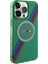 iPhone 15 Pro Max Kılıf Bmw Magsafe Şarj Özellik Transparan Tricolor Stripes Orjinal Lisanslı Yeşil 1