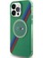 iPhone 15 Pro Max Kılıf Bmw Magsafe Şarj Özellik Transparan Tricolor Stripes Orjinal Lisanslı Yeşil 3