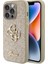 iPhone 15 Pro Max Uyumlu Kılıf Guess Orjinal Lisanslı 4g Büyük Metal Logolu Glitter Kapak Gold 2