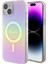 iPhone 15 Plus Uyumlu Kılıf Guess Orjinal Lisanslı Magsafe Şarj Özellik Yazı Logolu Iridescent Pembe 2