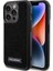 iPhone 15 Pro Max Uyumlu Kılıf Taşlı Metal Logo Orjinal Lisanslı Kapak Siyah 2