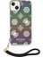iPhone 15 Uyumlu Kılıf Guess Lisanslı Desenli Yazı Logolu Askı Ipli Holografik Glitter Peony Siyah 2