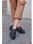 Georgiana Siyah Deri Kadın Loafer 3