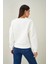 Tena Moda Kadın Ekru Bisiklet Yaka Üç Iplik Basic Sweatshirt 5