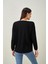 Kadın Siyah V Yaka Salaş Triko Kazak 5
