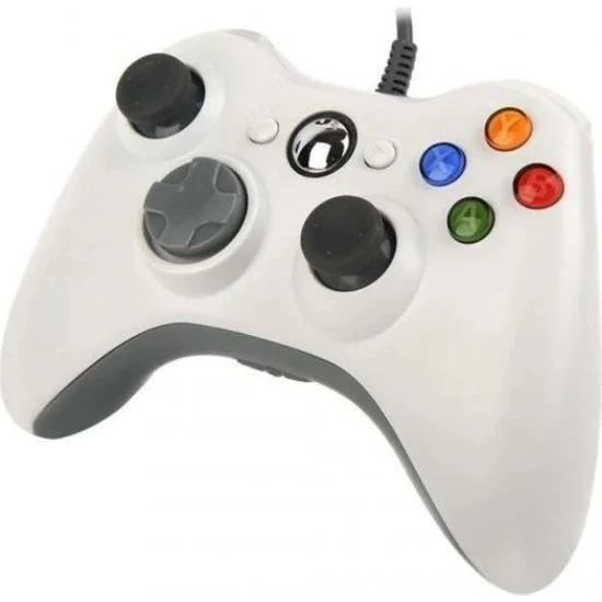 Sarftech Siyah/beyaz Xbox 360 Gamepad Joystick Kablolu Oyun Kolu
