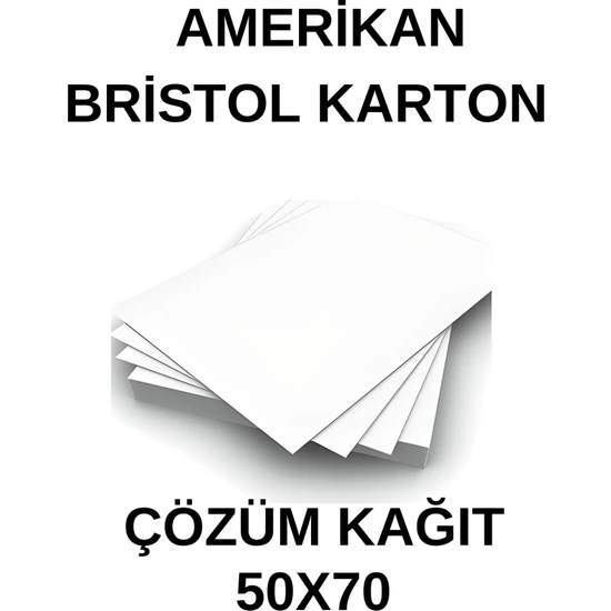 Çözüm Kağıt Amerikan Bristol Karton 50X70 cm 400 gr - 10 Adet