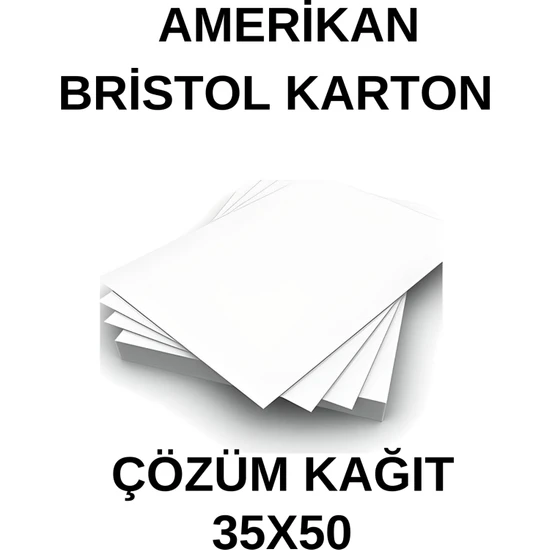 Çözüm Kağıt Amerikan Bristol Karton 35X50 cm 400 gr - 100 Adet