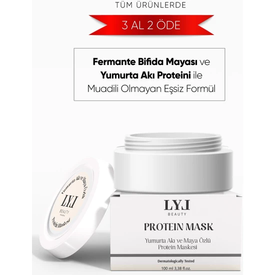 LYL Beauty Yumurta Akı ve Maya Özlü Gözenek Sıkılaştırıcı Yenileyici Cilt Maskesi - Egg White Pore Mask 100 ml