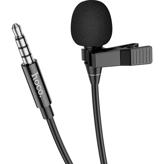Hoco L14 3.5mm Jack Kablolu Profesyonel Yayıncı Yaka Mikrofonu 2mt
