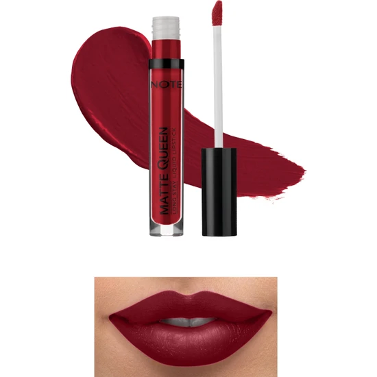 Note Matte Queen Lipstick Kalıcı Likit Ruj 16 Royal Velvet - Kırmızı