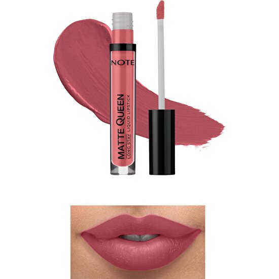 Note Matte Queen Lipstick Kalıcı Likit Ruj 07 Proud Pink - Pembe