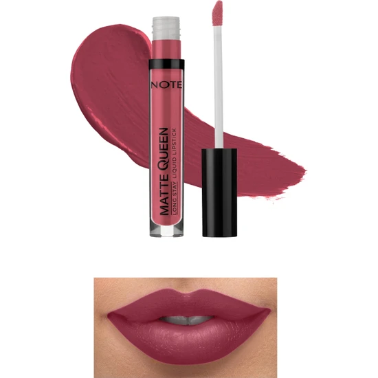 Note Matte Queen Lipstick Kalıcı Likit Ruj 12 Blush Amour - Pembe
