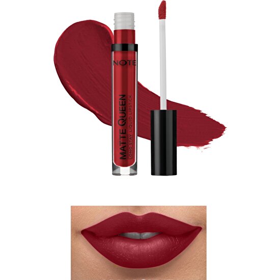 Note Matte Queen Lipstick Kalıcı Likit Ruj 15 Magestic Red - Kırmızı