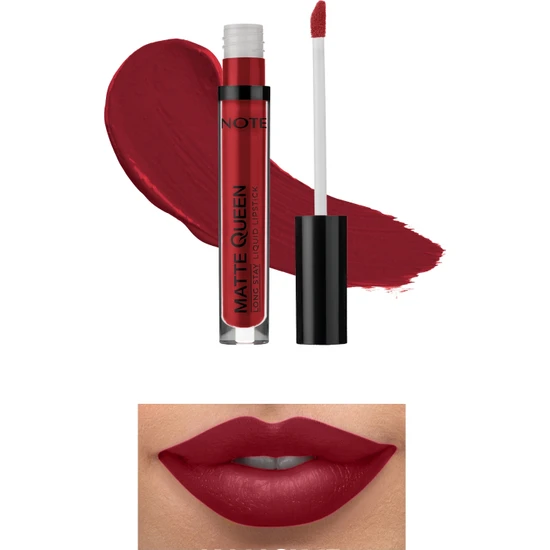 Note Matte Queen Lipstick Kalıcı Likit Ruj 15 Magestic Red - Kırmızı