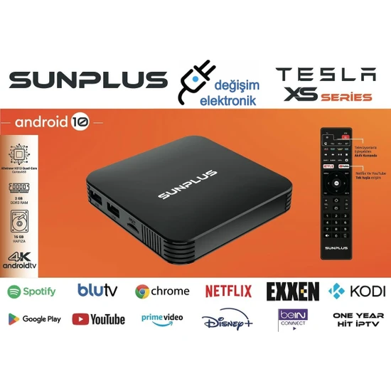 Sunplus Tesla Xs Series Android Box 2 GB 16 GB