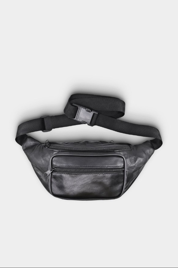 Jack Tonio Unisex Ayarlanabilir Askılı Fermuarlı Deri Omuz Göğüs ve Bel Çantası
