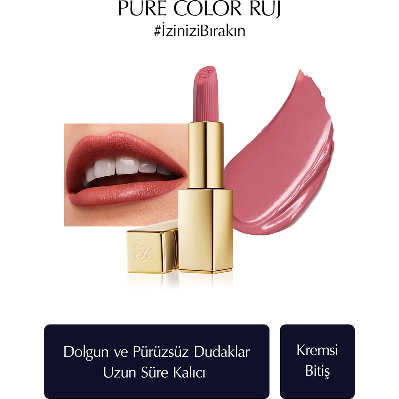 Estee Lauder Kremsi Ruj - Pure Color Creme Lipstick Kremsi, Saten Bitiş - 3.5gr - Renk: 410 Dynamic