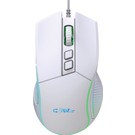 Claw's Crossfire V1 12800 Dpi Full Wide RGB Özel ABS Doku & Claw's Reflex Örgü Kablolu Gaming Mouse - Beyaz