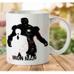 1-1077 Iron Man Iki Tarafı Baskılı Kupa Bardak