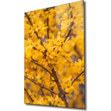 Miray Life Sarı Dal Cam Tablo Yellow Brench
