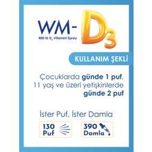 World Medicine WM-D3 400 IU D3 Vitamini İçeren Sprey Takviye Edici Gıda