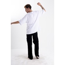 Pull The Hood Unisex Oversize Tshirt Beyaz