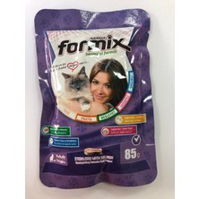 FORMİX Pouch Jöleli Somon Etli Kısırlaştırılmış 85 gr Yetişkin Kedi Konservesi (6ADET)