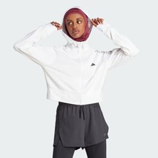 adidas W Gg Fz Hd Beyaz Kadın Eşofman Üstü