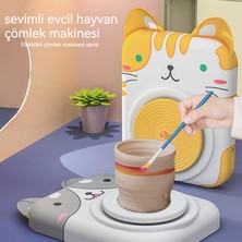 Maskot Çocuk Eğitici Eğlenceli Kil Heykel Manuel Elektrikli Çömlek Makinesi1 (Yurt Dışından)