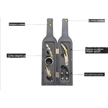 Maskot Çok Fonksiyonlu Paslanmaz Çelik Şarap Şişesi Tipi Kırmızı Şarap Şişesi Seti (Yurt Dışından)