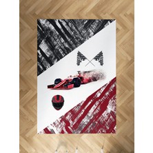 Mekta Home Bebek ve Çocuk Odası Formula Desenli Halı