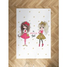 Mekta Home Bebek ve Çocuk Odası The Amazing Girl Desenli Halı