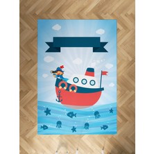 Mekta Home Bebek ve Çocuk Odası Dürbünlü Korsan Desenli Halı