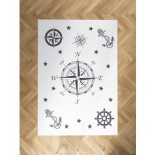 Mekta Home Bebek ve Çocuk Odası Pusula Desenli Halı