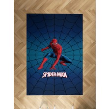 Mekta Home Bebek ve Çocuk Odası Spider Man Desenli Lacivert Halı