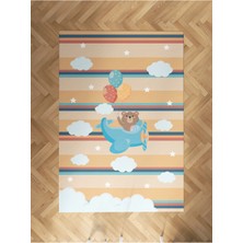 Mekta Home Bebek ve Çocuk Odası Uçak ve Fil Desenli Halı