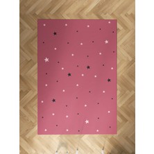 Mekta Home Bebek ve Çocuk Odası Renkli Yıldız Desenli Halı