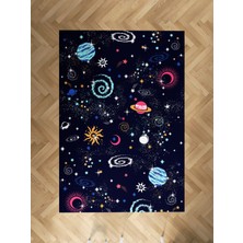 Mekta Home Bebek ve Çocuk Odası Galaksi Desenli Halı