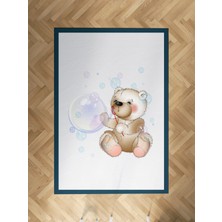 Mekta Home Bebek ve Çocuk Odası Balon Çıkaran Ayıcık Desenli Halı