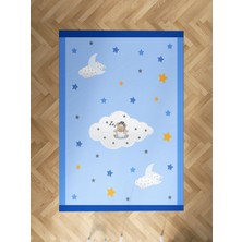 Mekta Home Bebek ve Çocuk Odası Bulut Üzerinde Uyuyan Kuzu Desenli Halı