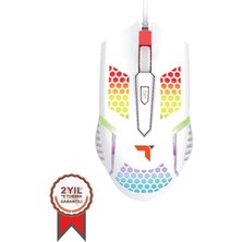 Torima Tm-15 USB Rgb Aydınlatmalı Gaming Oyuncu Mouse Beyaz