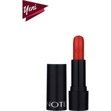 Note Deep Impact Lipstick Kremsi Dokulu Yarı Parlak Ruj 12 Flaming Heart Red - Kırmızı