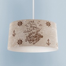 Mekta Home Bebek ve Çocuk Odası Korsan Gemi ve Dümen Desenli Avize