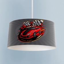 Mekta Home Bebek ve Çocuk Odası Kırmızı Mcqueen Desenli Avize