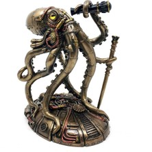 Wise Unicorn Steampunk Denizci Korsan Ahtapot Biblo | Denizcilik Dekorasyon | deniz Temalı Dekoratif Objeler