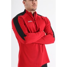 Diadora Mundial 21 Antrenman Eşofmanı Tek Üst - Koyu Kırmızı