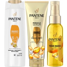 Pantene Onarıcı ve Koruyucu Şampuan 350 ml + Yoğun Yağ 100 ml + Saç Bak Kremi 200 ml